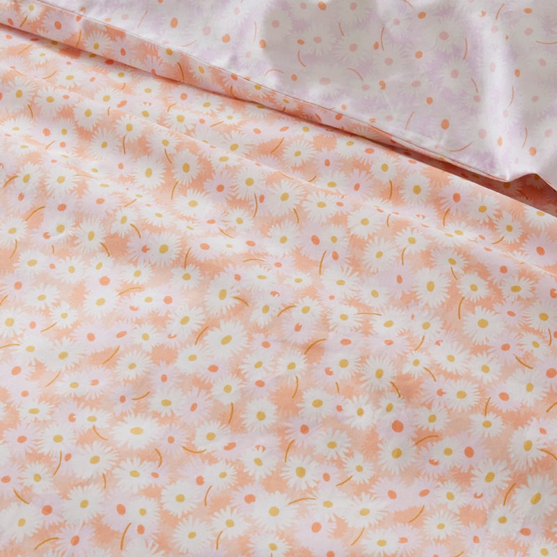Daisy Meadow Peach Quilt Cover Set + Separates
