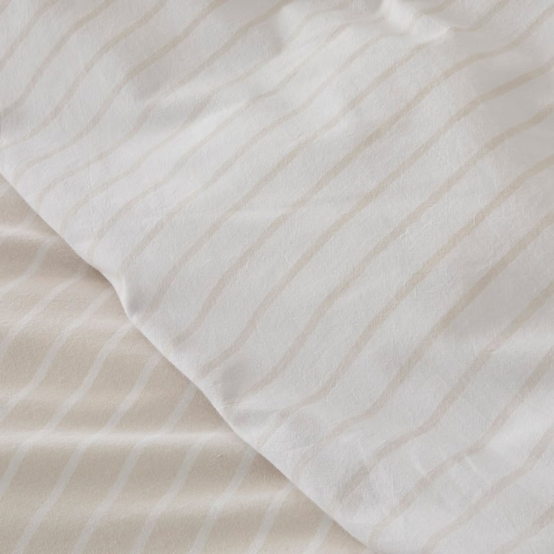Ruffle Natural Stripe Pillowcases