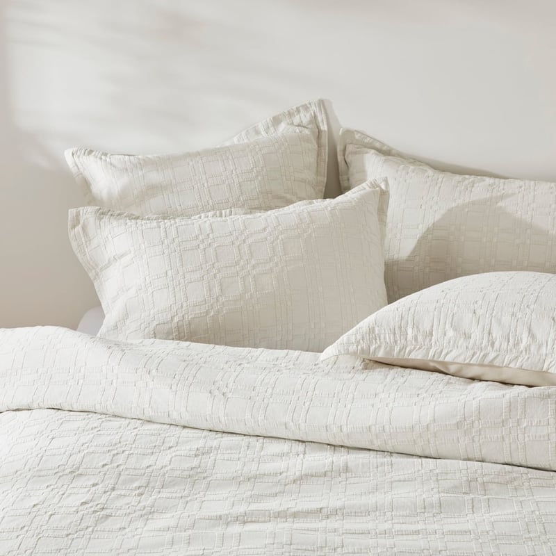 Portland Matelasse Oat Marle Quilt Cover Separates