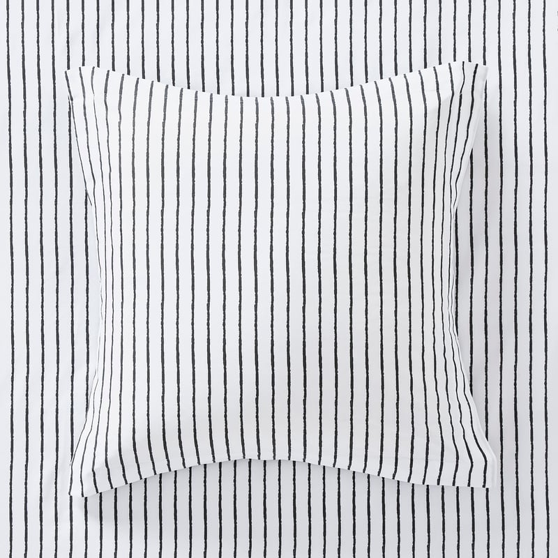 1500TC Brooklyn Printed Charcoal Stripe Sheet Separates