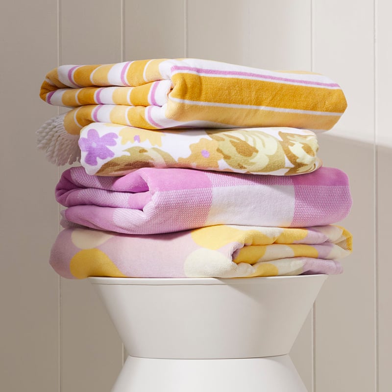 Byron Floral Lemon Sand Free Beach Towel