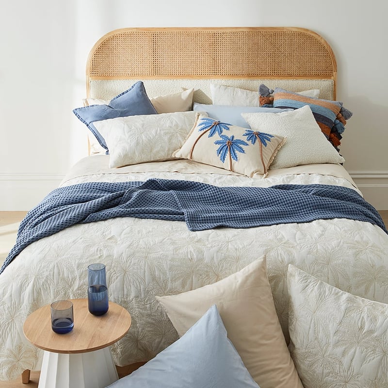 Coconut Palm Natural Quilted Quilt Cover Separates