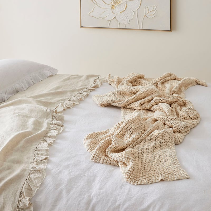 Hallstatt Natural Chunky Knit Throw 