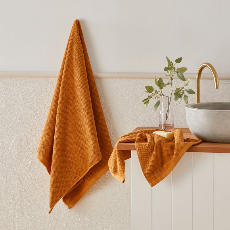 Savannah Ginger Textured Towel Range