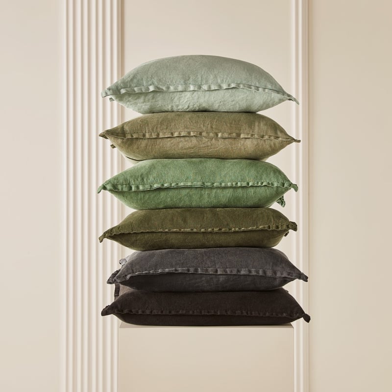 Belgian Garden Grove Vintage Washed Linen Cushion