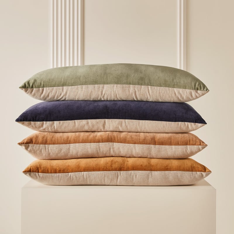 Bombay Navy Long Velvet Cushion