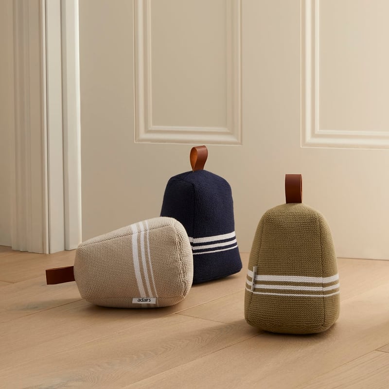 Spencer Green & White Door Stop