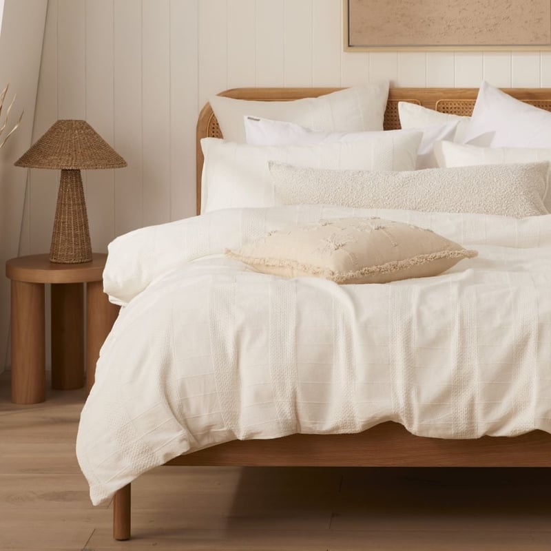 Hervey Off White Quilt Cover Set + Separates