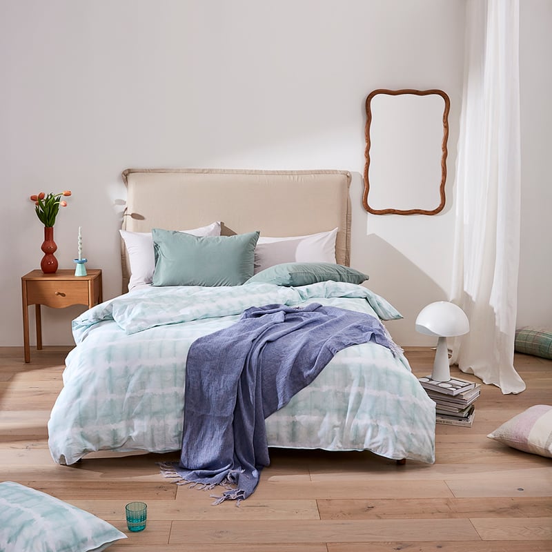 Stonewashed Cotton Gum Leaf Pillowcase   