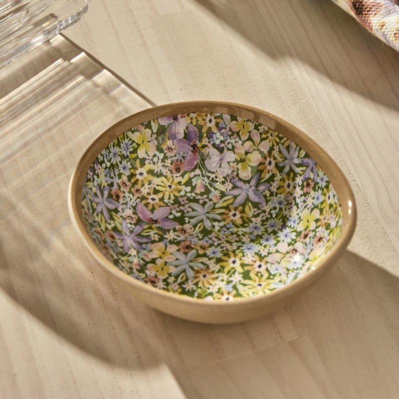 Summer Sorbet Green Floral Melamine Servingware