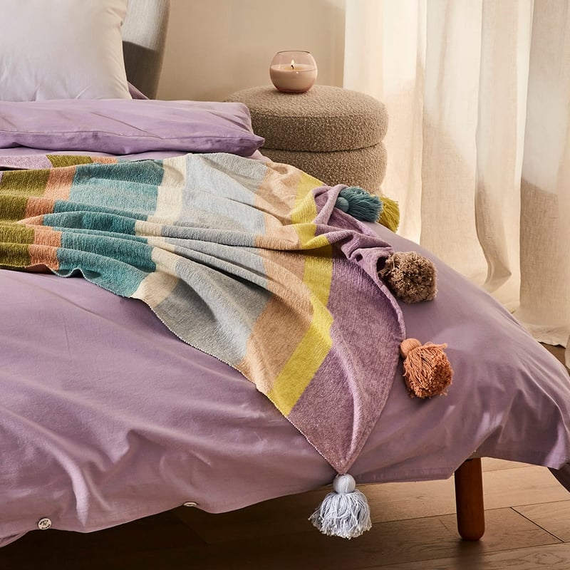 Sorbet Pastels Stripe Throw