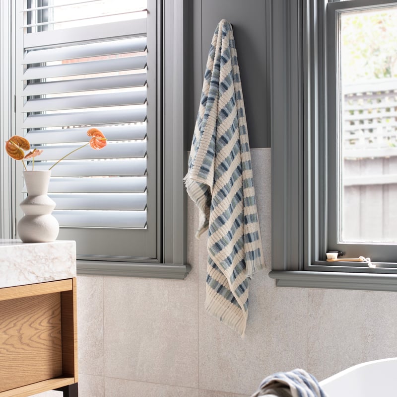 European Willow Sea Blue Multi Turkish Cotton Towel Range