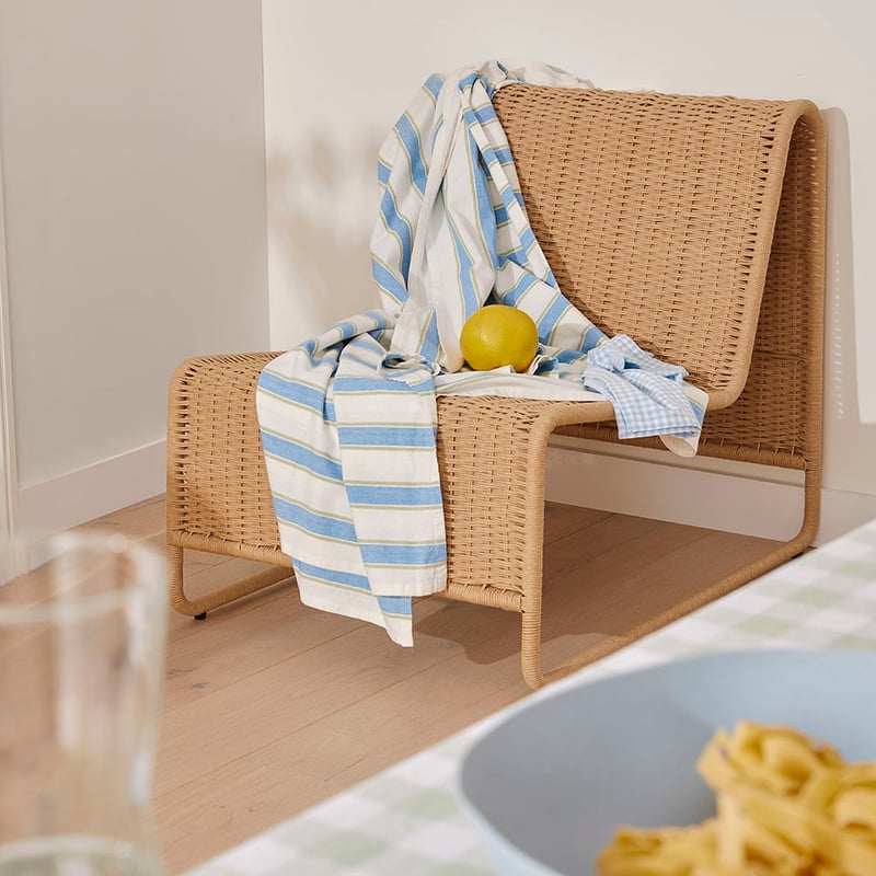 Mallorca Blue & Green Stripe Table Linen