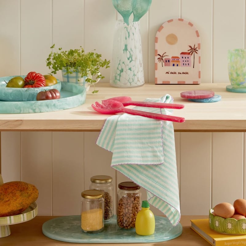 Seville Mint Stripe Napkins Set of 2