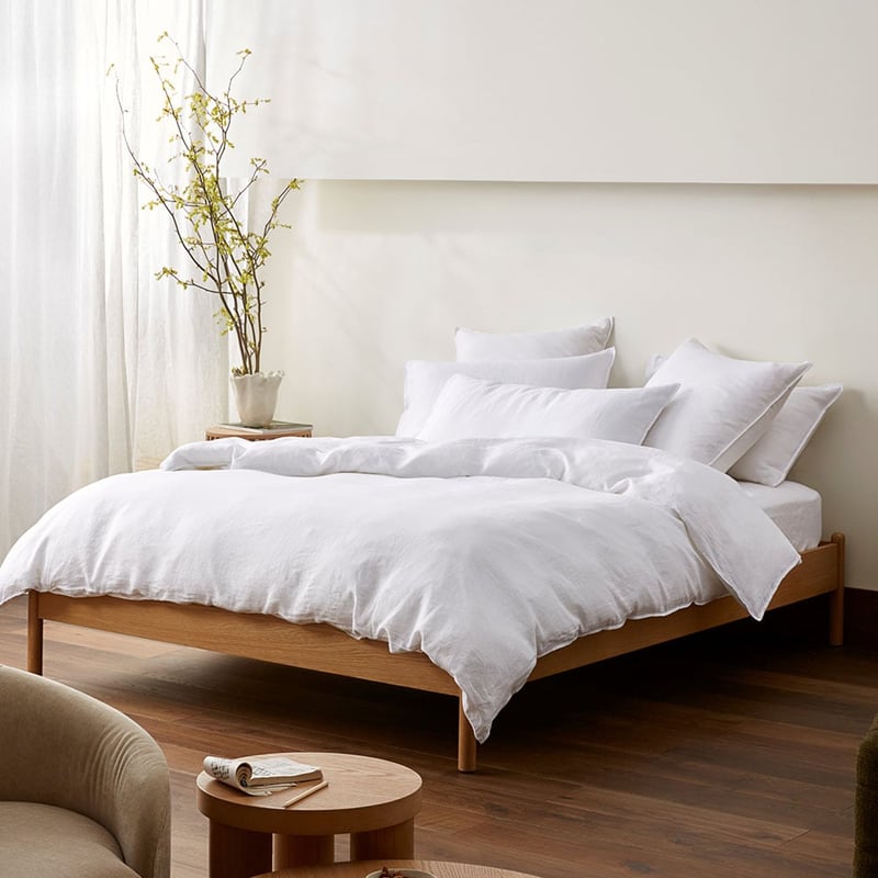 Vintage Washed Linen White Quilt Cover Separates