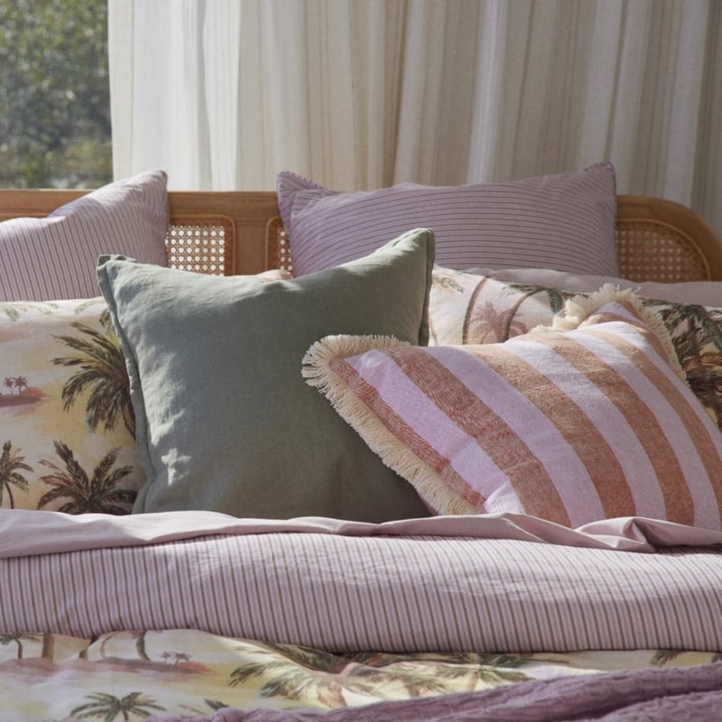 Belgian Forest Vintage Washed Linen Cushion