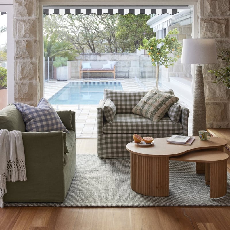 Heidelberg Greens Check Cushion