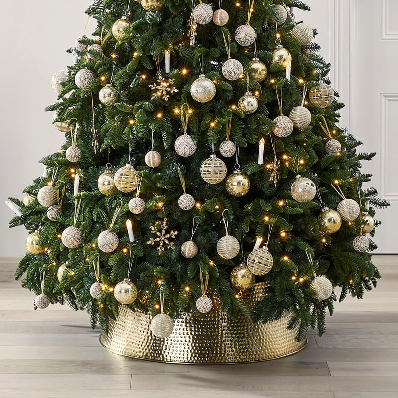 Gold Metal Christmas Tree Skirt