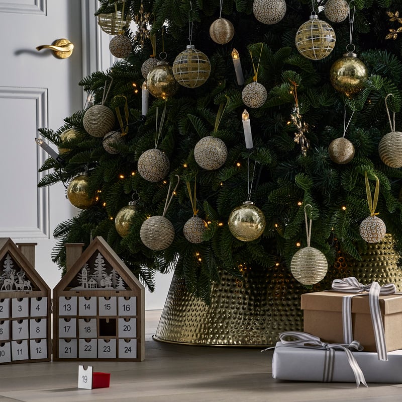 Gold Metal Christmas Tree Skirt