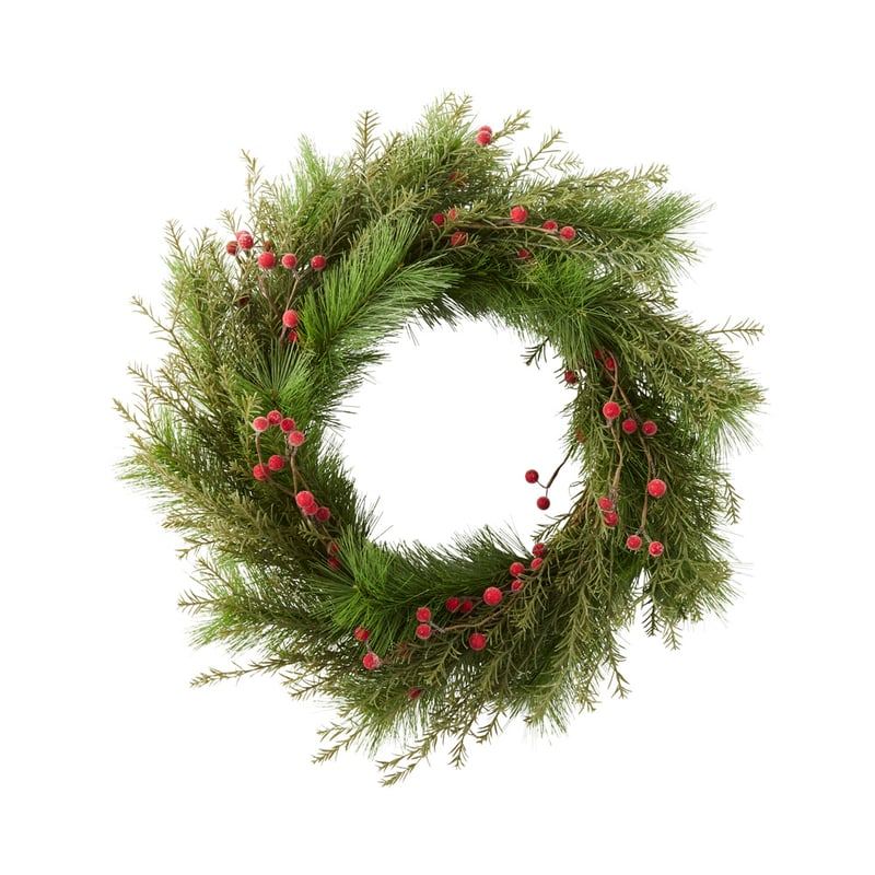 Red Berry and Pine Red & White Wreath