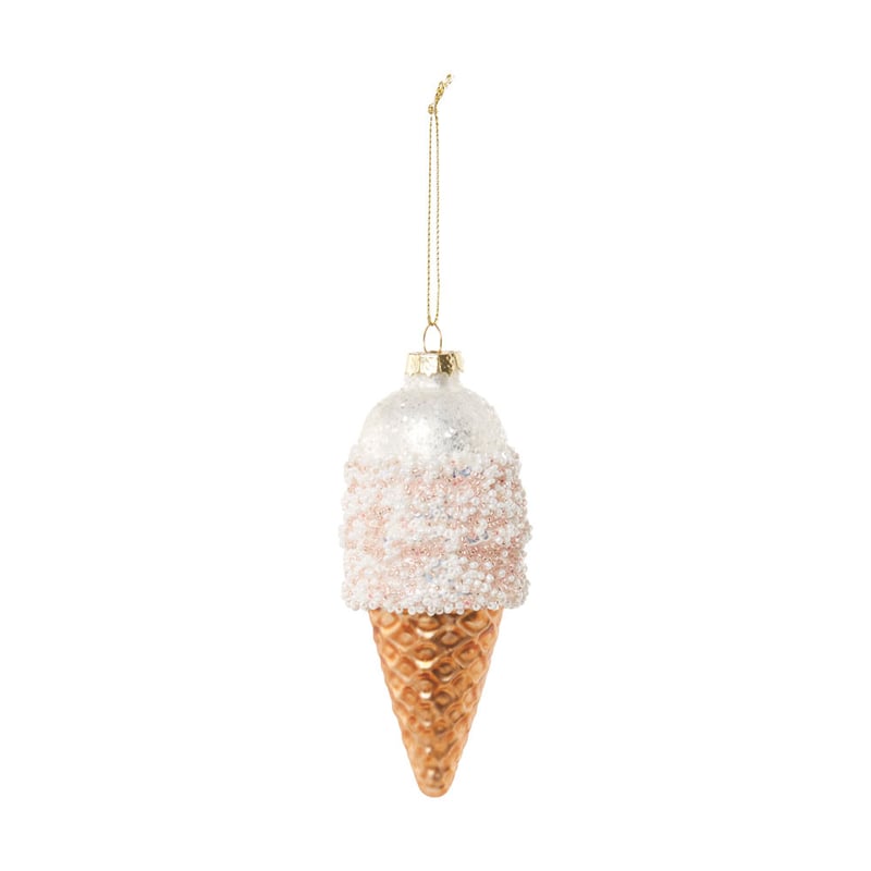 Christmas Fun Ice Cream Antiqued Glass Decoration