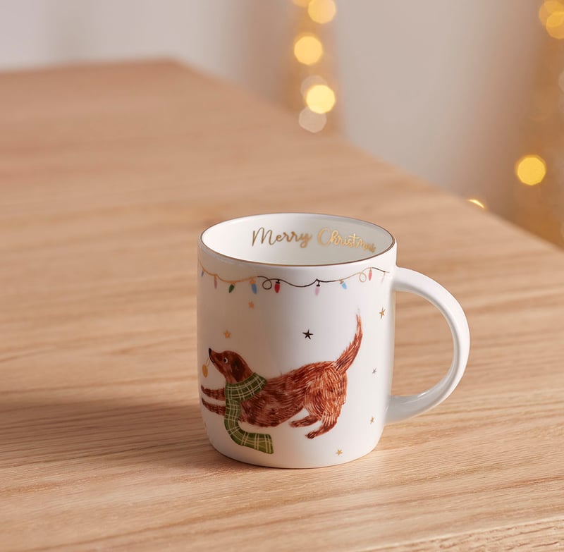 Festive Dogs Multi Christmas Mug
