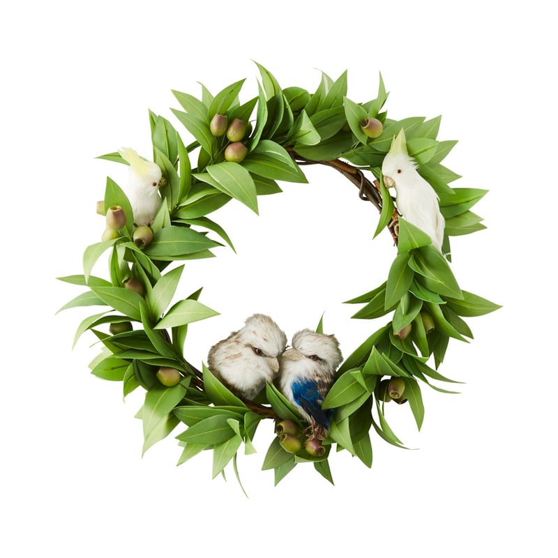 Eucalyptus Green Christmas Fun Bird Wreath