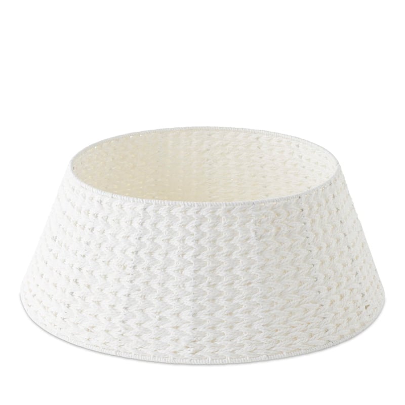 Christmas Tree White Basket Weave Skirt