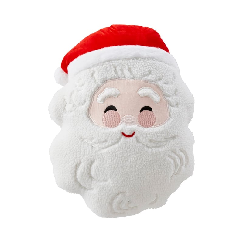 Jolly Santa White Christmas Cushion
