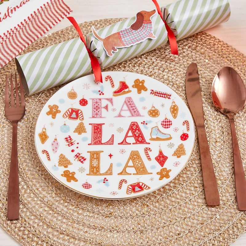 Christmas Multi Fa La La Plate