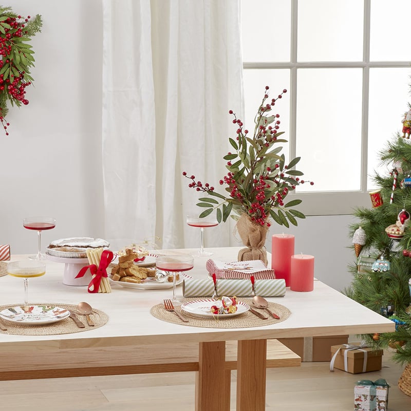 Berry Leaf Red & Green Luxe Tree