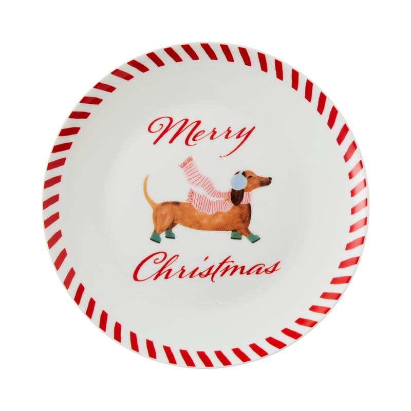 Christmas Multi Dashing Dachshunds Plate