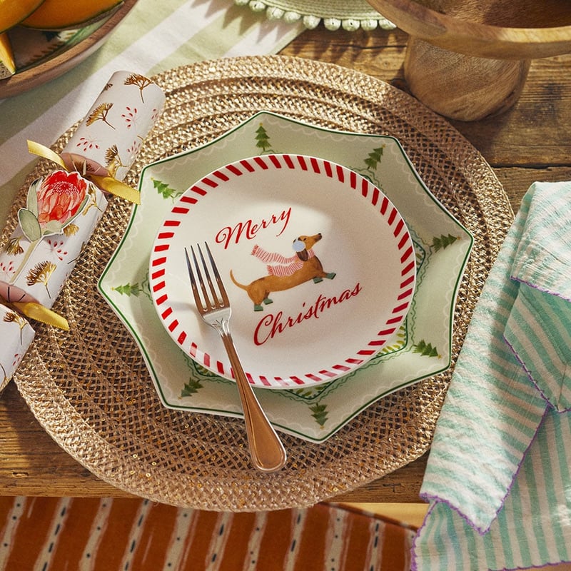 Christmas Multi 'Tis The Season Star Plate