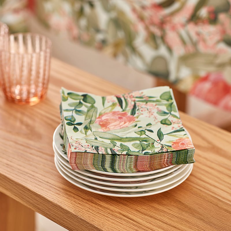 Festive Christmas Botanical Multi Paper Napkins Pack of 40