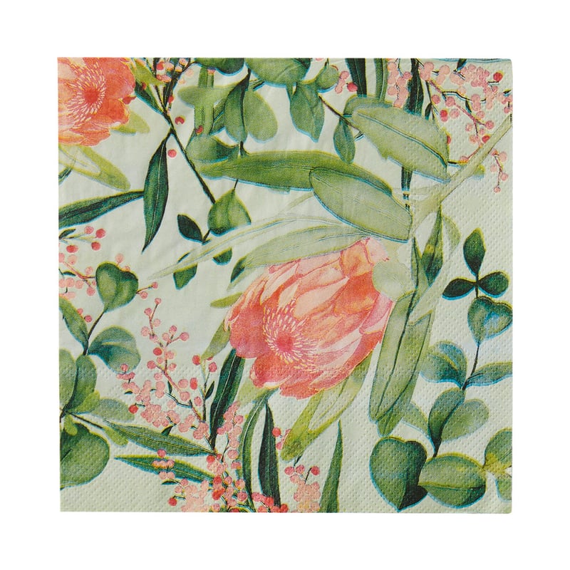 Festive Christmas Botanical Multi Paper Napkins Pack of 40