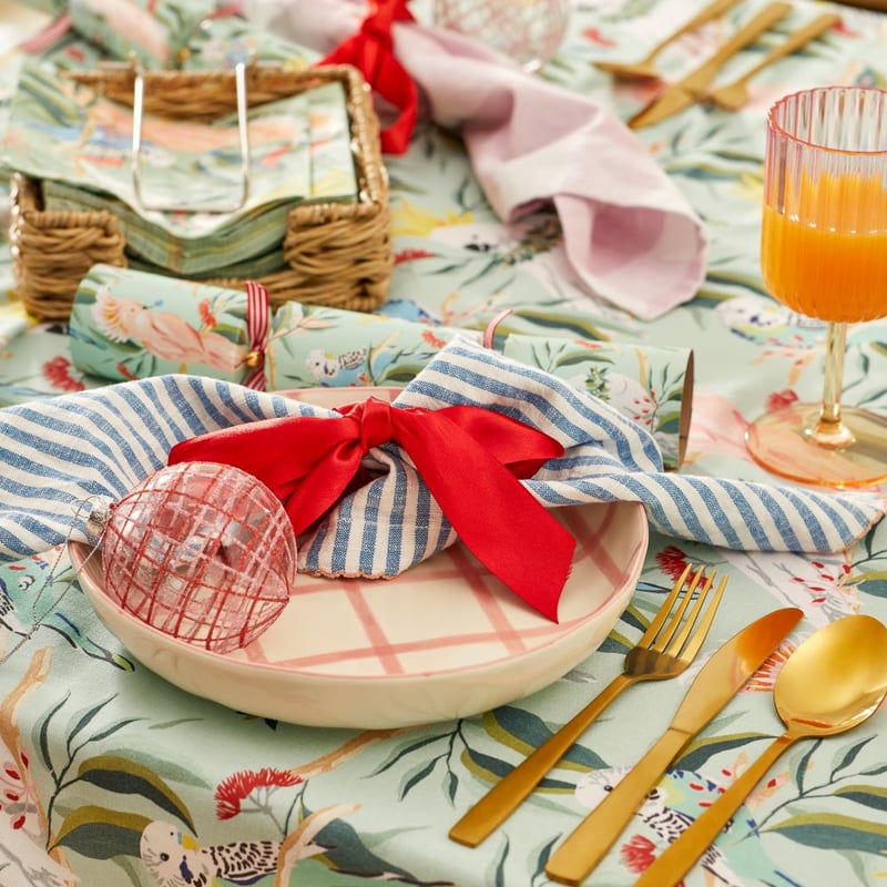 Festive Australian Birds Tablecloth