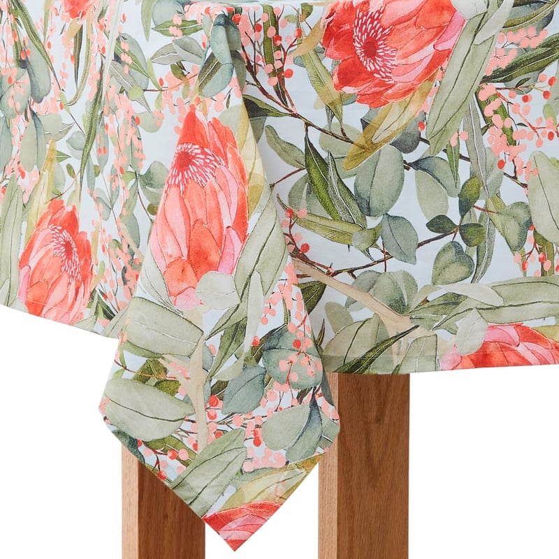 Festive Christmas Botanical Tablecloth