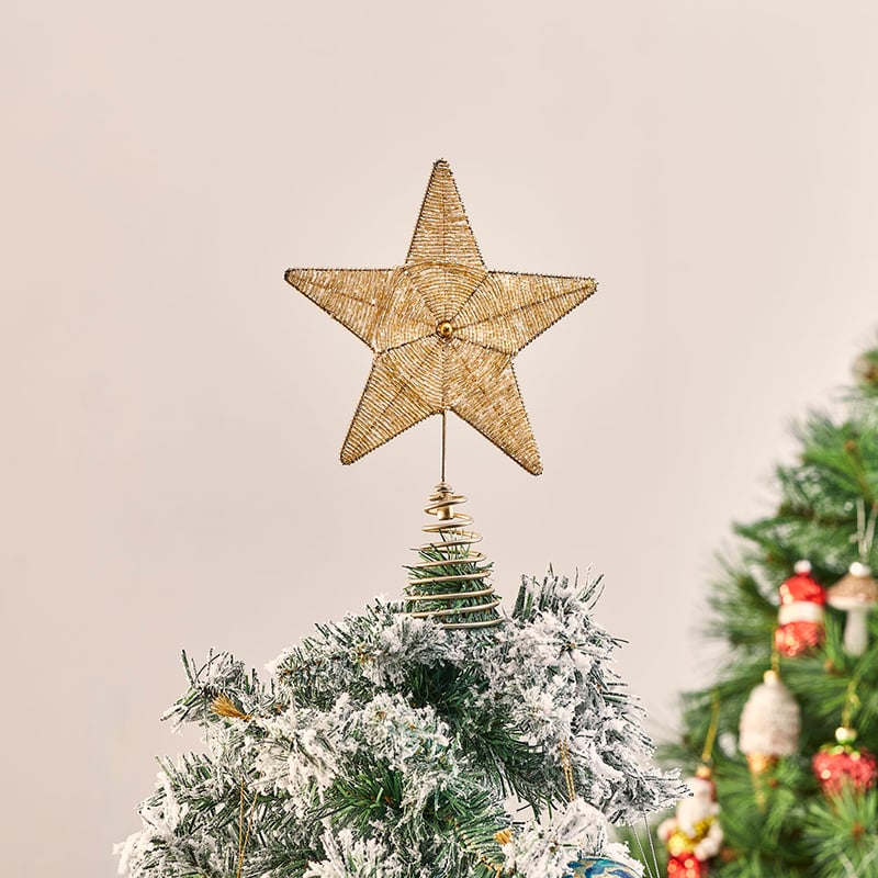Beaded Gold Luxe Star Tree Topper