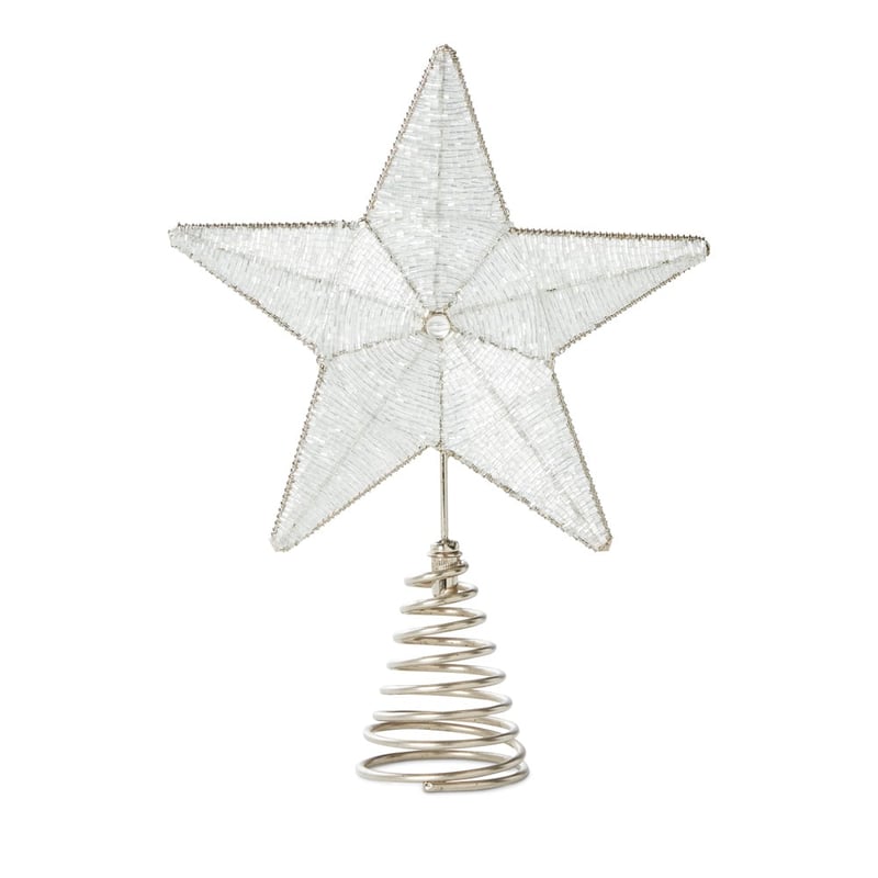 Beaded Silver Luxe Star Tree Topper