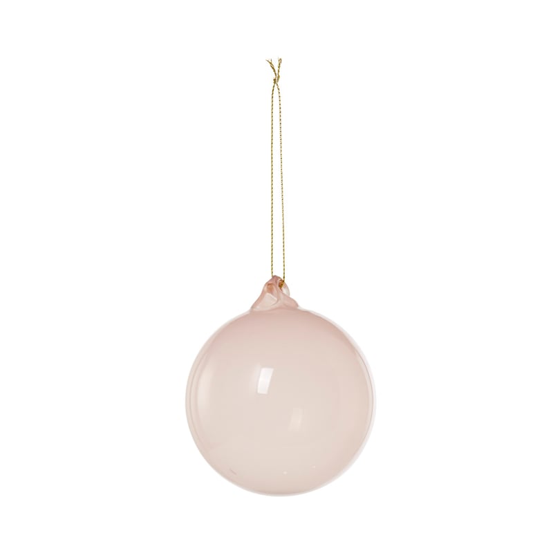 Whimsical Smoked Mauve Glass Bauble