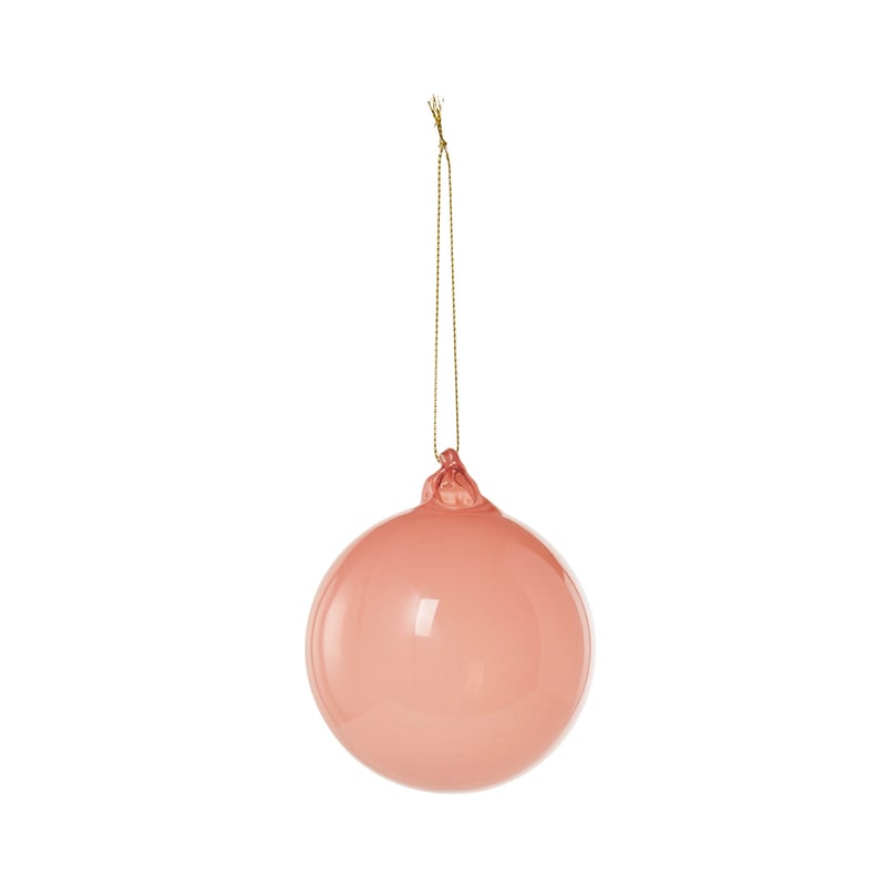 Whimsical Smoked Rose Glass Bauble