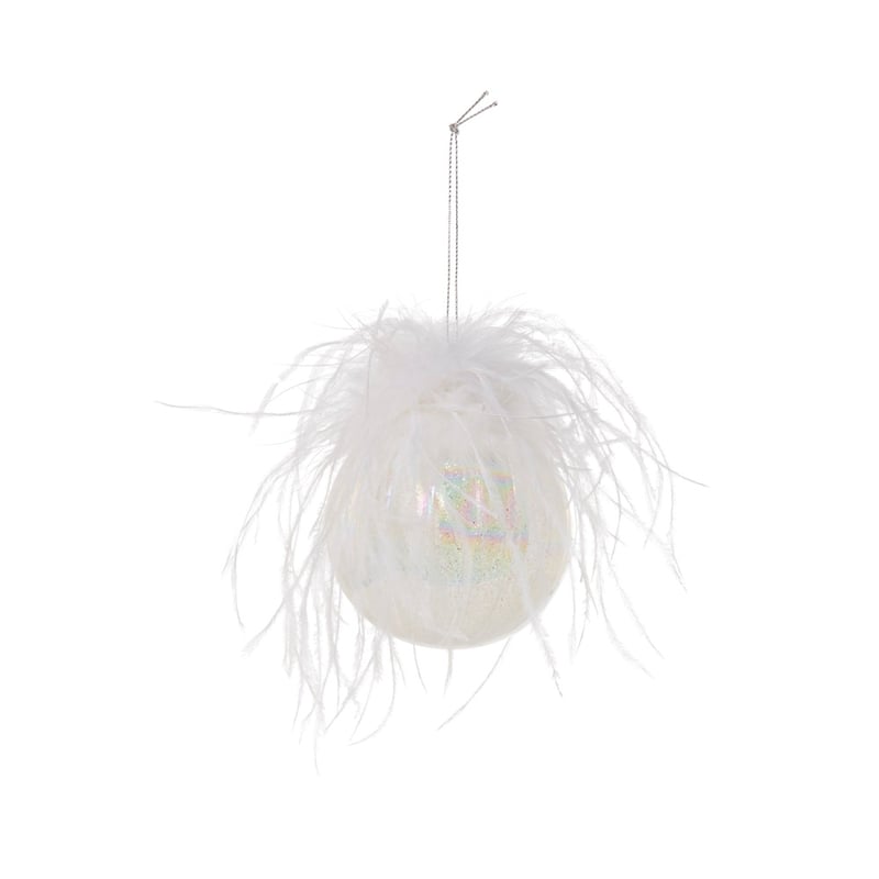 Luxe Pearl Feather Tuft Ethereal Bauble