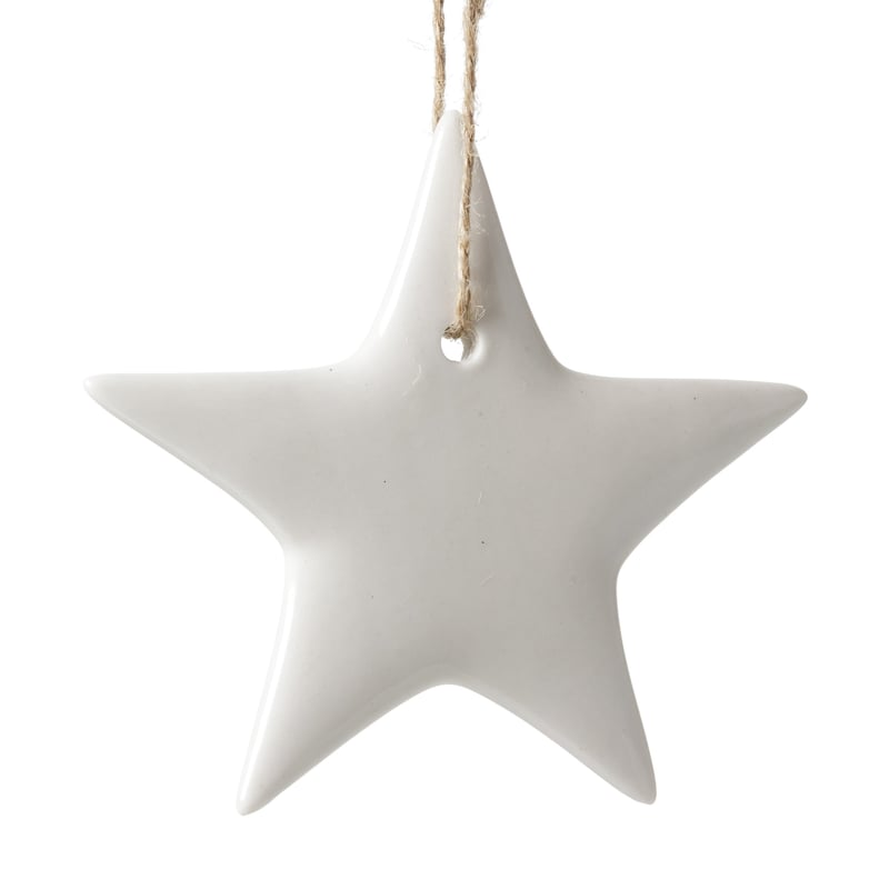Luxe White Ceramic Star Decoration