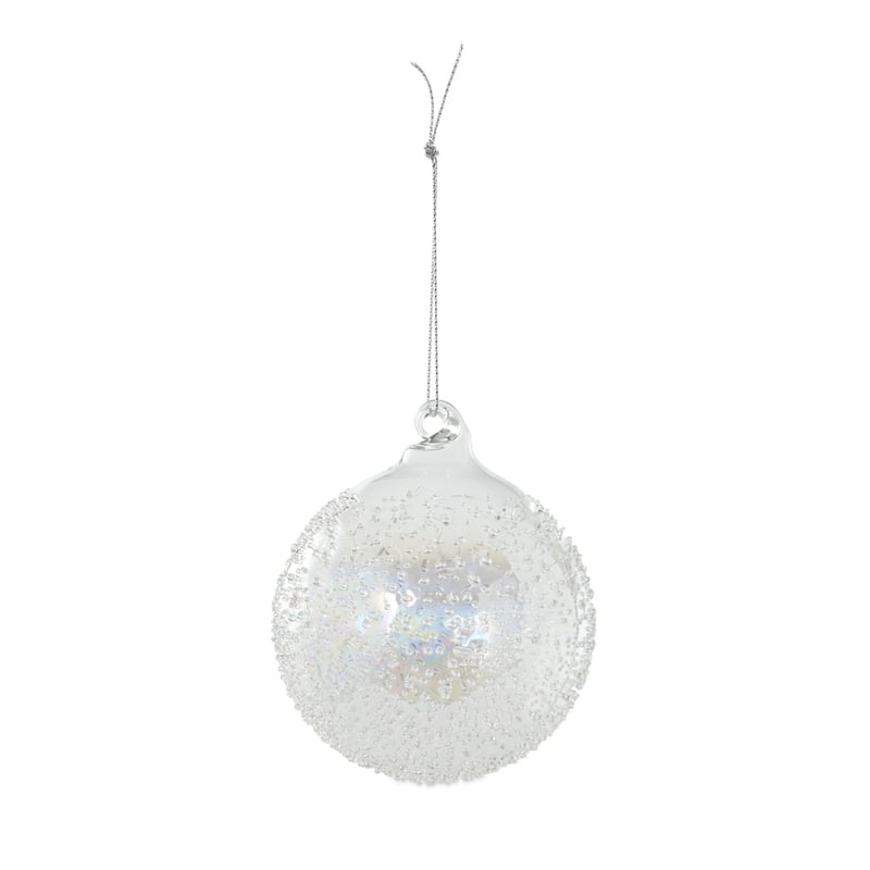 Luxe Clear Rainbow Glass Bauble