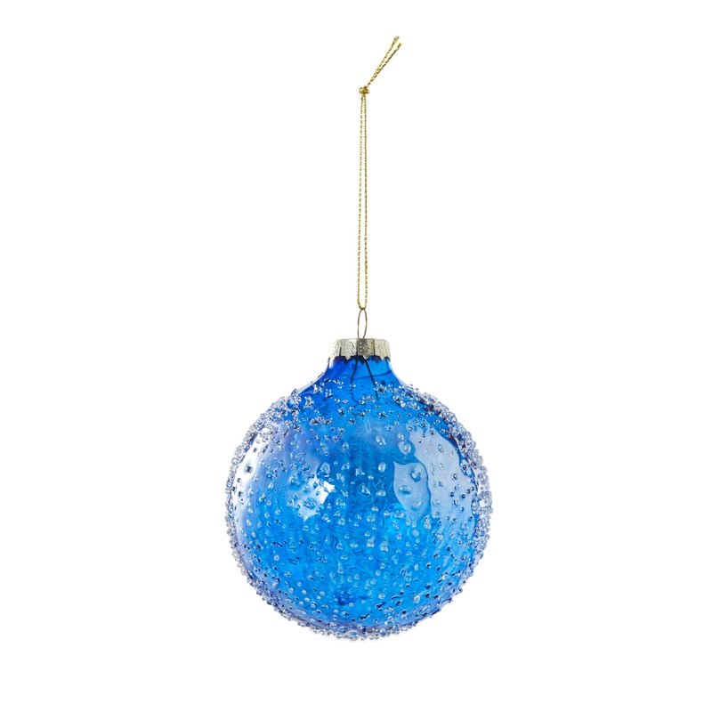 Luxe Dark Blue Rainbow Glass Bauble