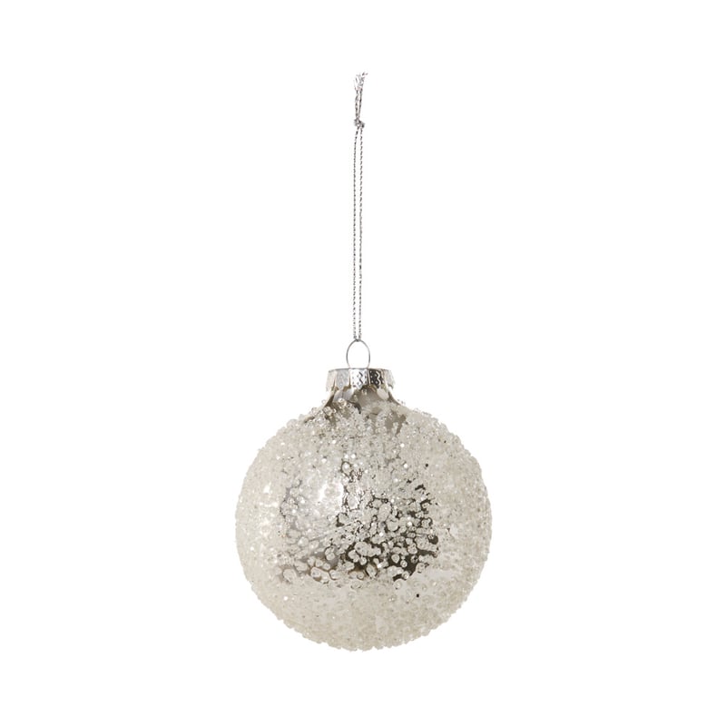 Luxe White Rainbow Glass Bauble