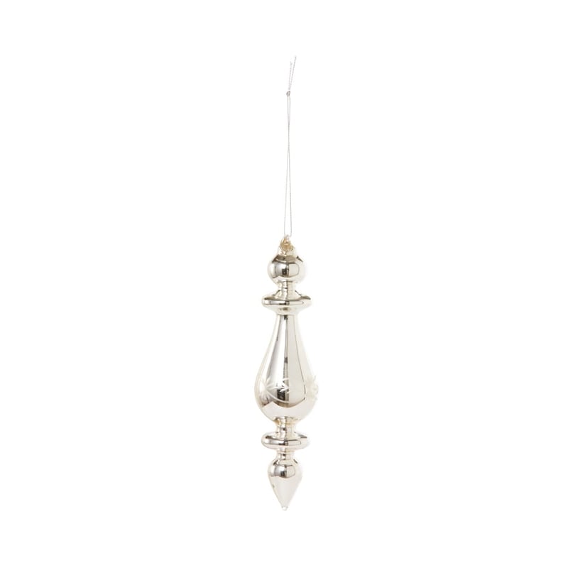 Icicle Drop Silver Luxe Ornament 
