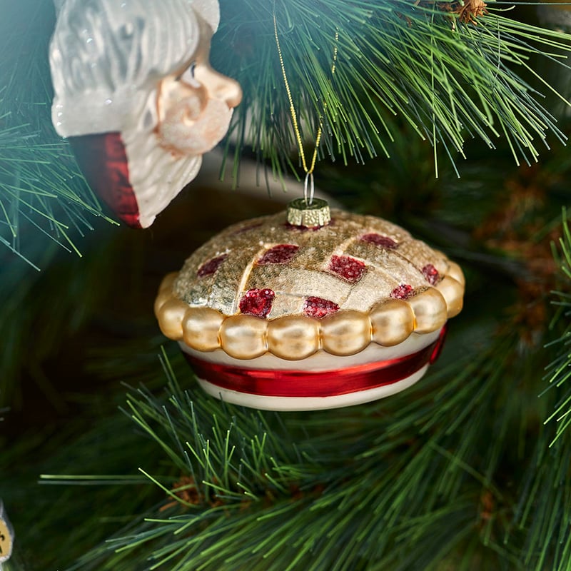 Vintage Glass Cherry Pie Decoration