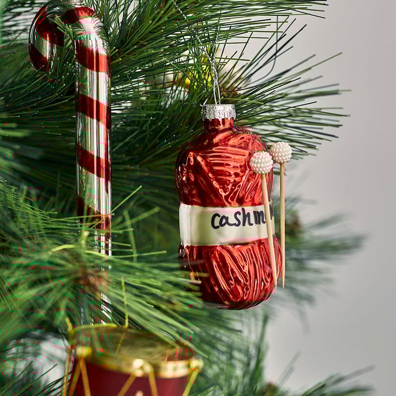 Vintage Glass Knitting Decoration