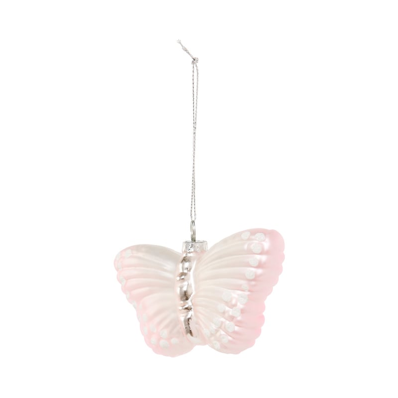 Vintage Pink Glass Butterfly